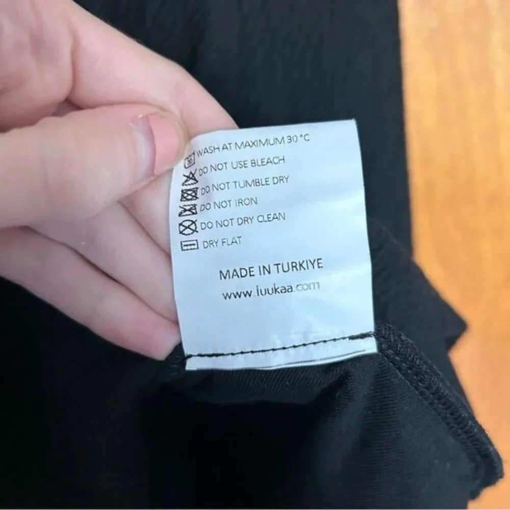 Luukaa Black One Button Asymmetric Cardigan Jacket Size 1 US 6 Lagenlook